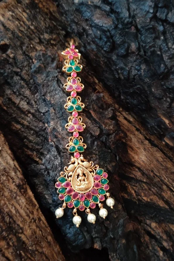 Traditional Pink & Green Kemp Stone Tikka